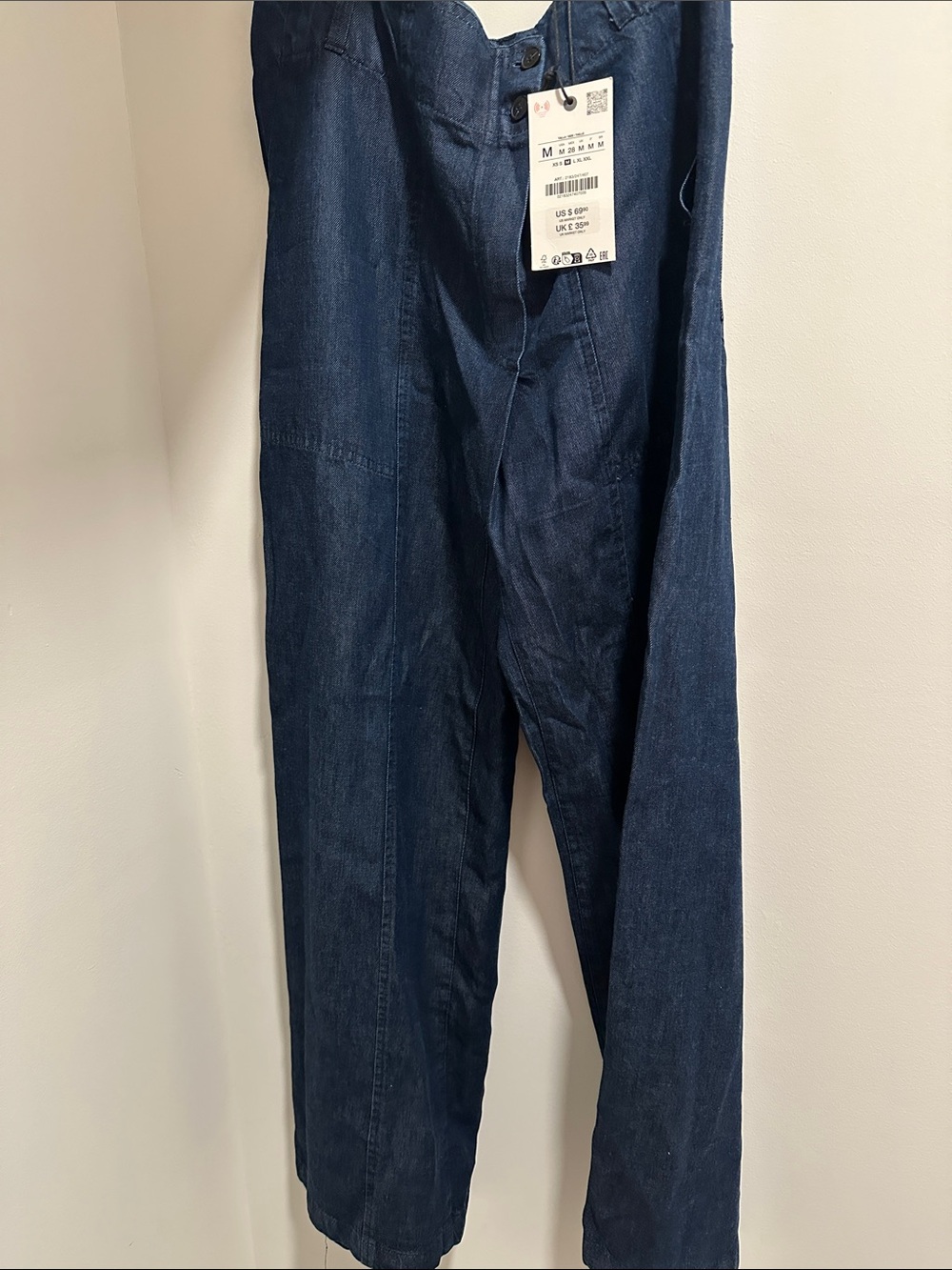 Zara Women Relaxed Dark Indigo Jeans